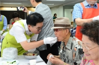 삼계탕 6천그릇 나눔행사 참석, 배식봉사 실시 7번째